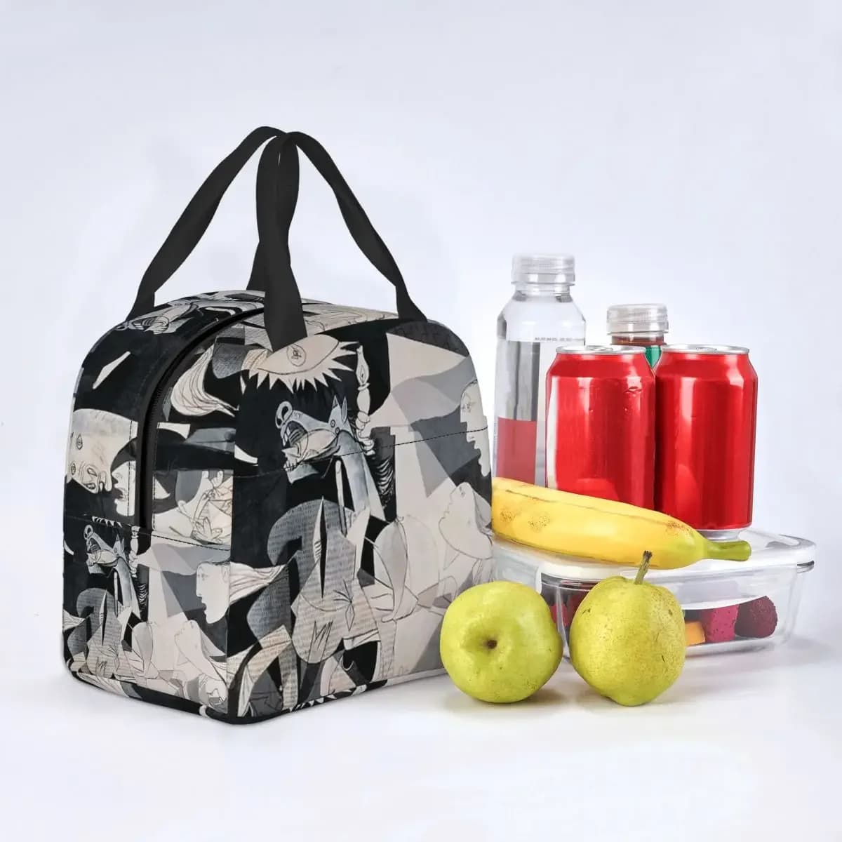 Pablo Picasso Guernica Lunch Bags Portable Insulated Polyester Cooler Art Thermal Picnic Lunch Box for Women Girl