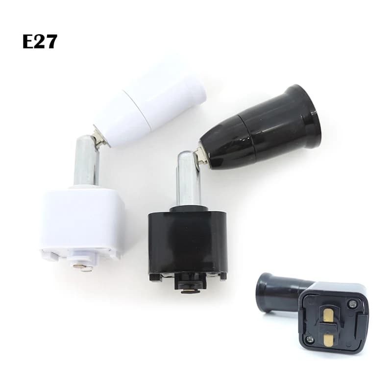 E27 Guide Rail Lamp Holder 360 Rotation LED Light Spotlight Head track light holder Base E27 Bulb Socket Conversion