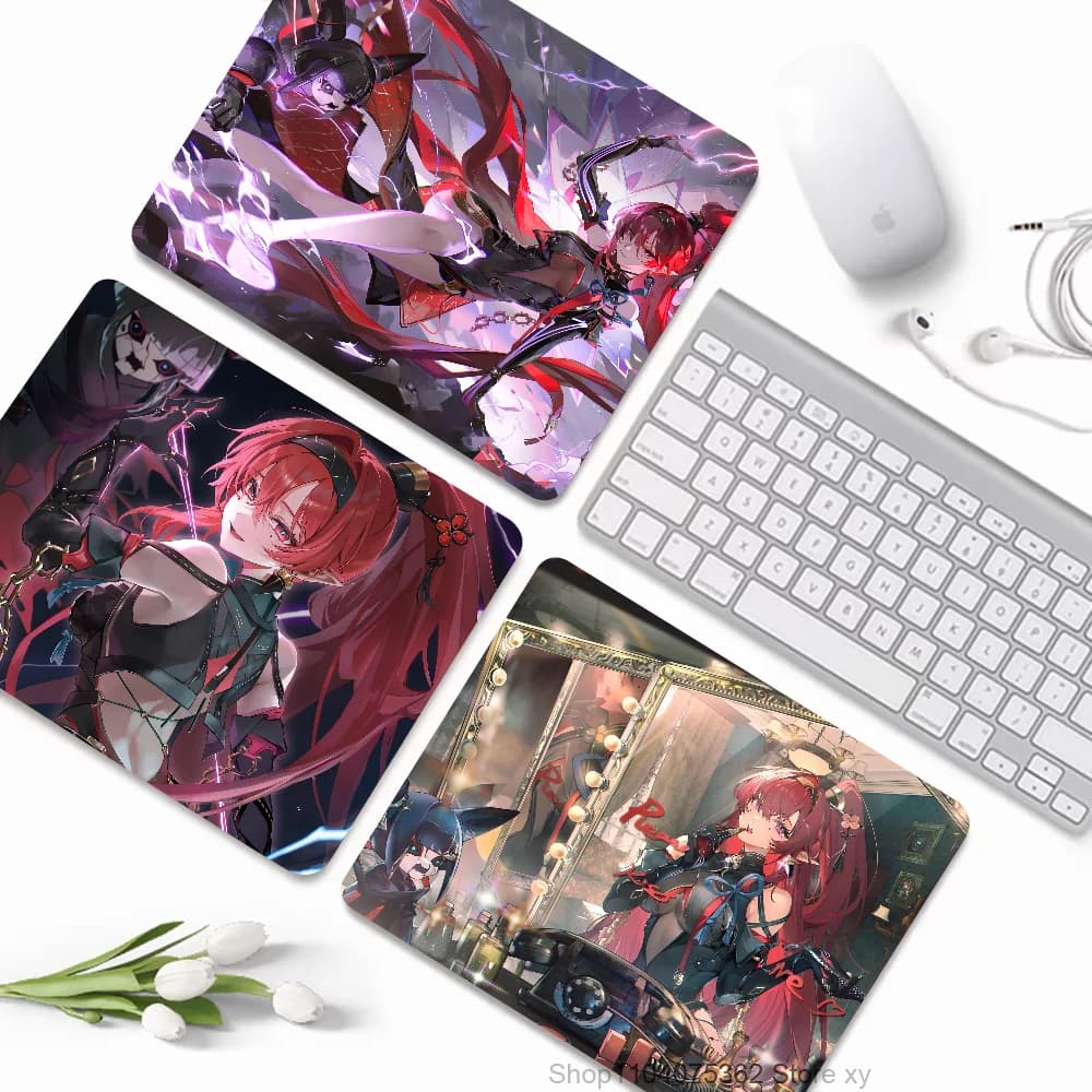 Game Wuthering Waves Yinlin Mousepad Small LockEdge Mouse Pad For Gamers Computer Desk Pad Rectangular Anti-slip Rubber