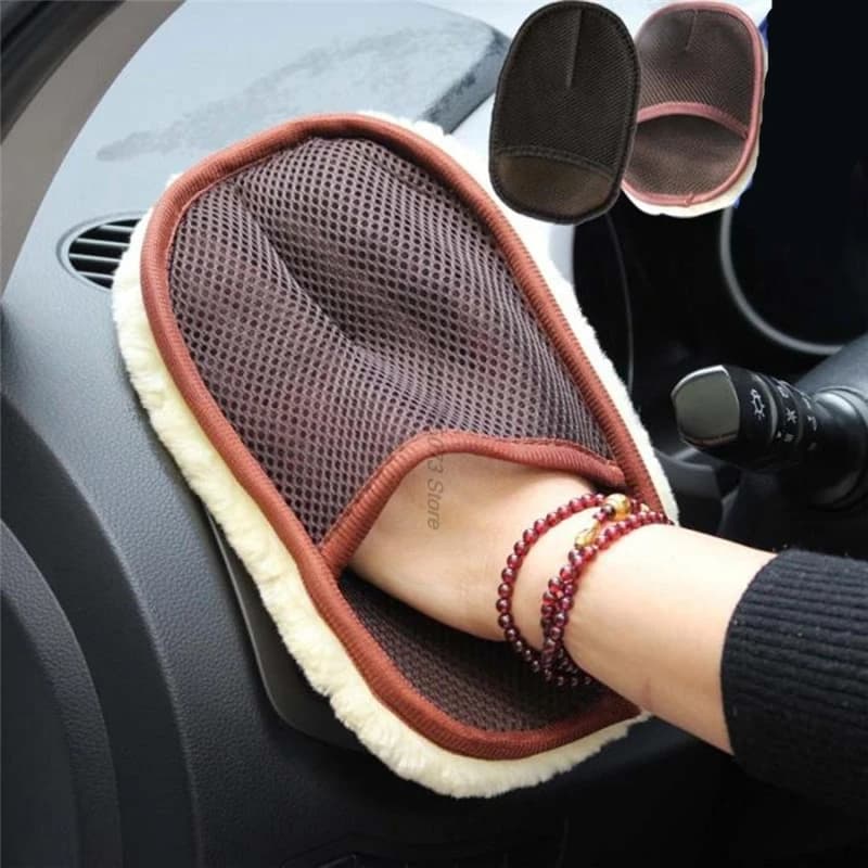 Car Styling Wool Soft Brush Towel Clean Gloves For Accessories For Vehicles Car Wash Brush Car Washing Accessories Alcantara