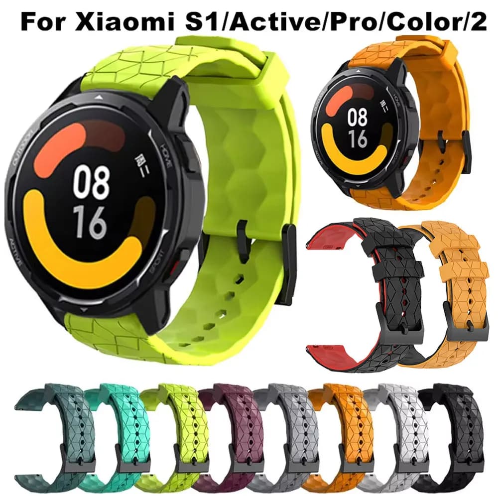 Football Band For Xiaomi Mi Watch Color Strap Wristband Breathable 22mm 20mm Watchbands For Xiaomi S1 Active Bracelet Correa