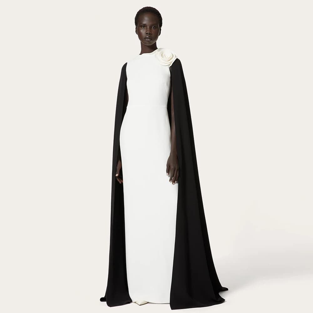 Epoch Crepe Evening Dress فساتين مناسبة رسمية O-Neck Formal Fashion Christmas Cap Sleeve Formal Cocktail Prom Gown For Women