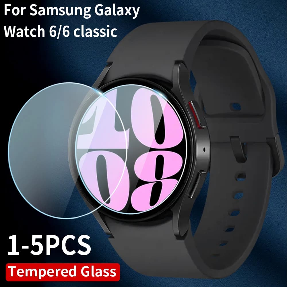 1-5 PCS Tempered Glass for Samsung Galaxy Watch 6 44mm 40mm Screen Protector Galaxy Watch 6 43mm 47mm HD Clear Anti-Scratch Film