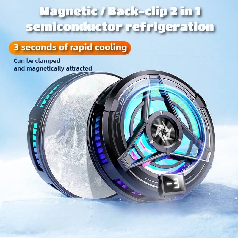 SL17 NEW Magnetic/ Back-clip 2 in 1 Mobile Phone Semiconductor Cooling Radiator PUBG Game Cooler for IOS Android Cool Heat Sink