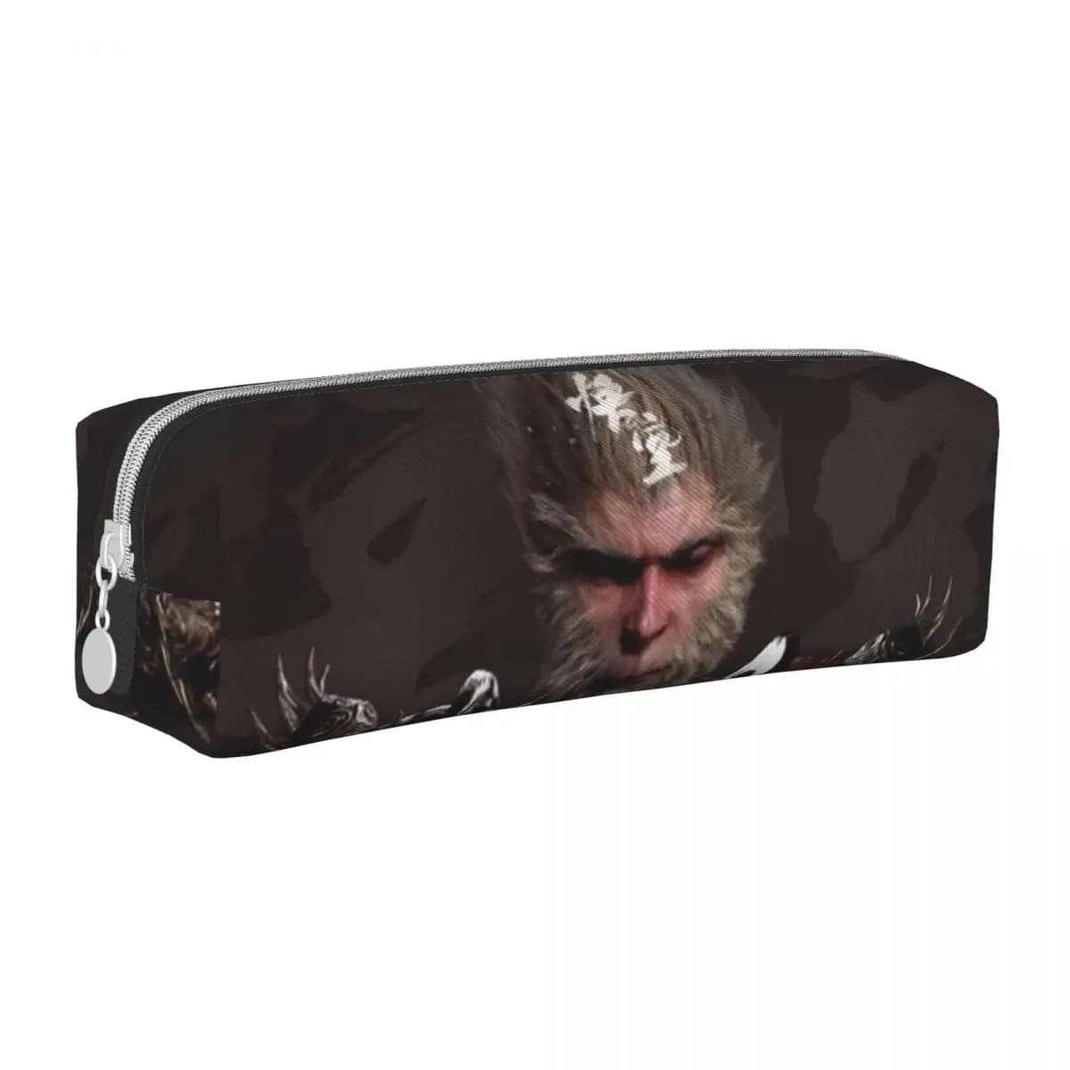 Black Myth Wukong Mythology Game Pencil Case Zipper Pencil Bag Child Vintage University School Pencil Cases Stationery Organizer