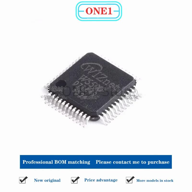 1PCS/lot New original W5500 LQFP-48 microcontroller chip, Ethernet hardware TCP IP protocol stack