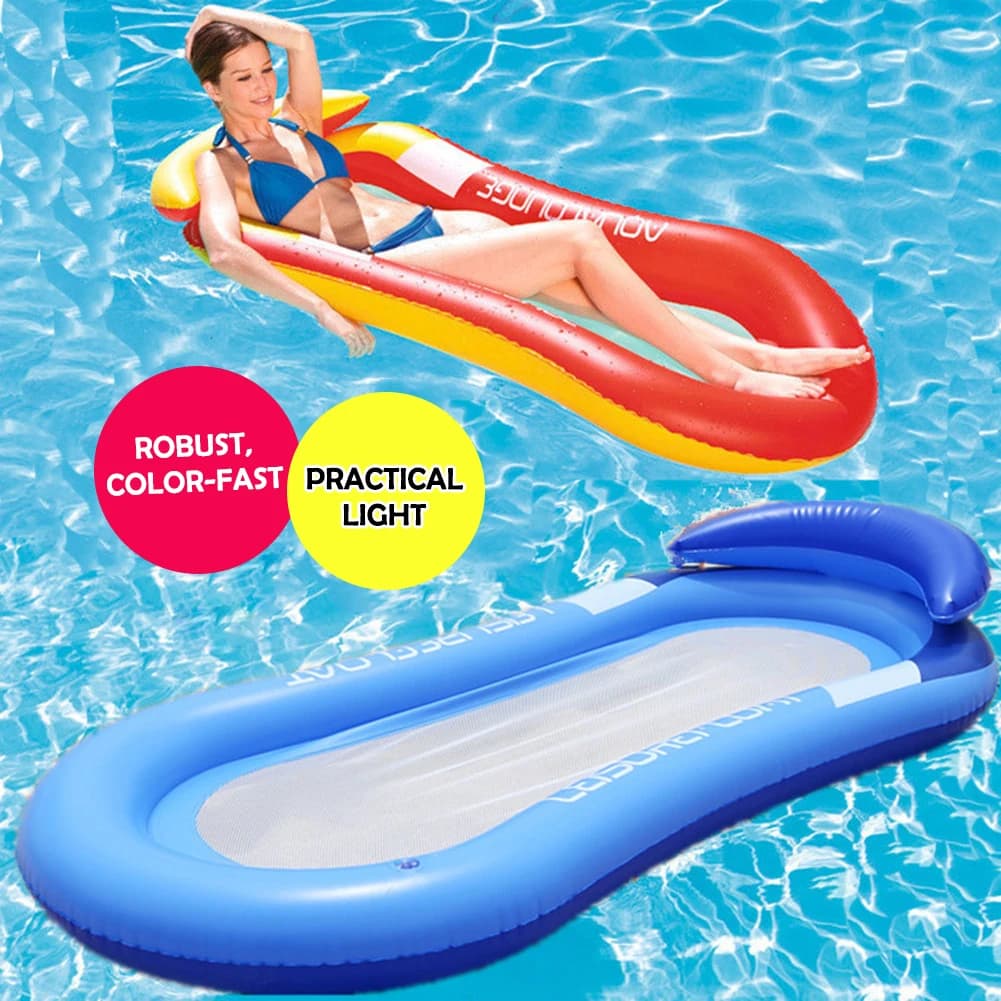 Inflatable Women Air Mattress Water Hammock Floating Swimming Pool Mattress Party Lounge Bed Beach Sports Recliner Recreation