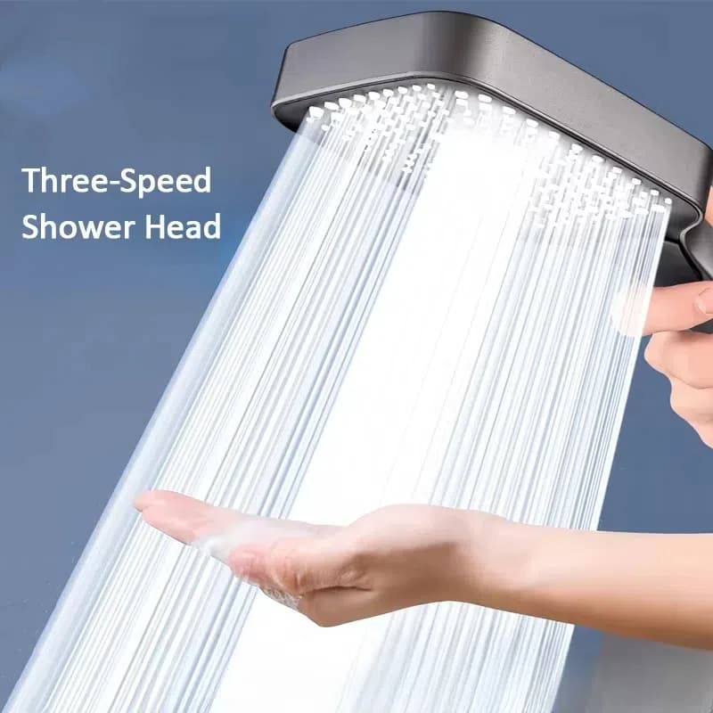  13cm Large Panel 3 Modes High Pressure Shower Head Massage Shower Head With Filter Element Bathroom Accessories 2025 New