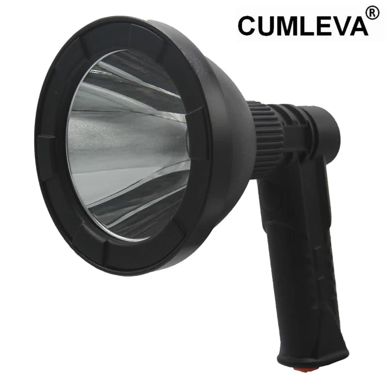 NEW USB Rechargeable Torches Big Head 5" LED Flashlight  25W  Hunting Spotlight Ultralight Lamp