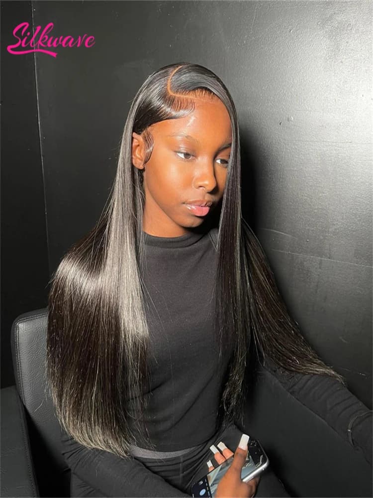 Silkwave 40 Inch 13x6 Frontal Wig For Black Women Brazilian Wigs Human Hair 13x4  Bone Straight Hd Transparent Lace Front Wigs