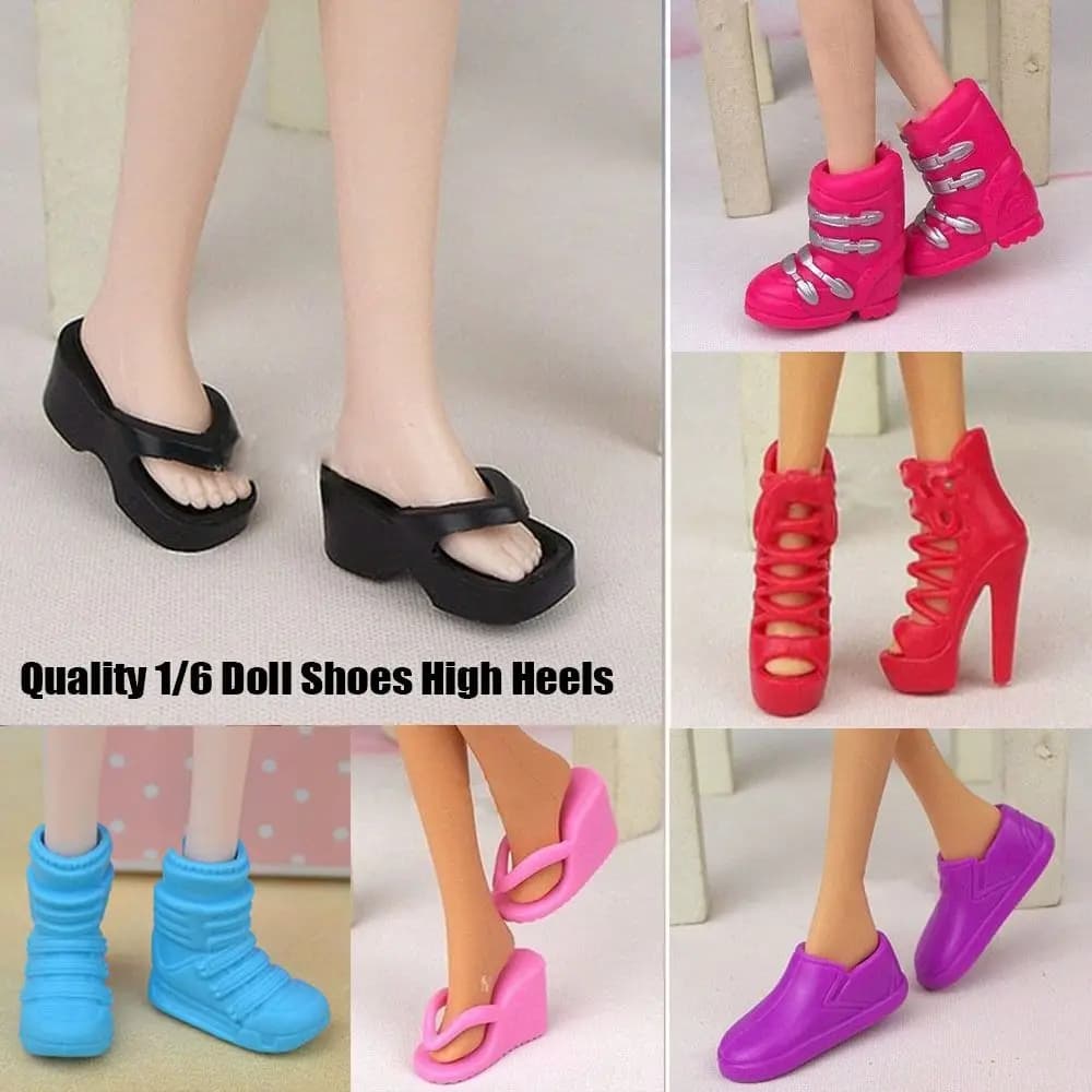 Quality 1/6 Doll Shoes High Heels Super Model 30cm Figure Doll Sandals Original 30cm Doll Casual Shoes Female Doll Boots Doll