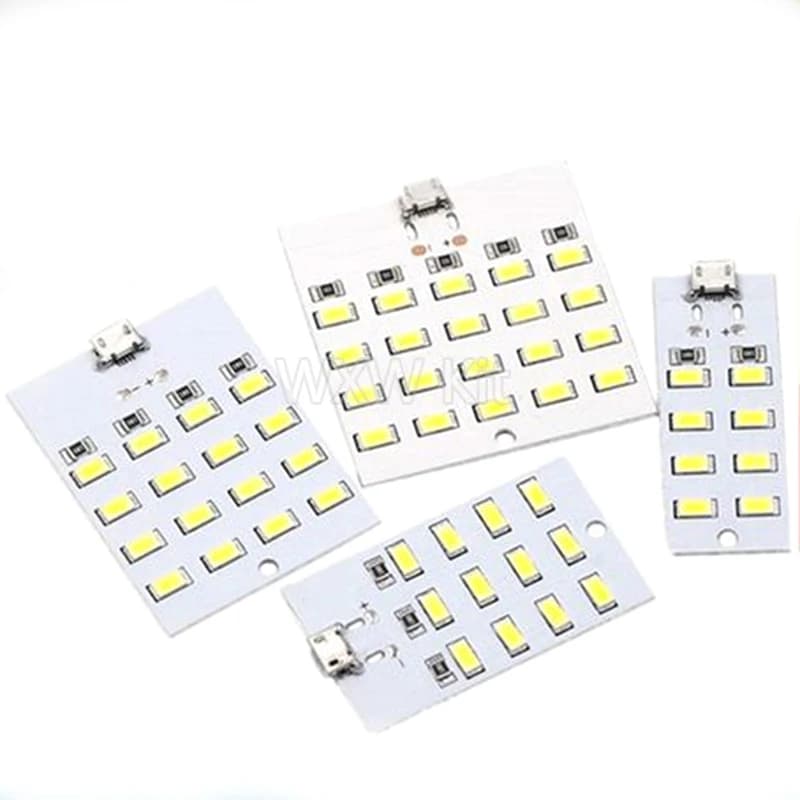 High Quality 5730 Smd 5V 430mA~470mA White Mirco Usb 5730 LED Lighting Panel USB Mobile Light Emergency Light Night Light