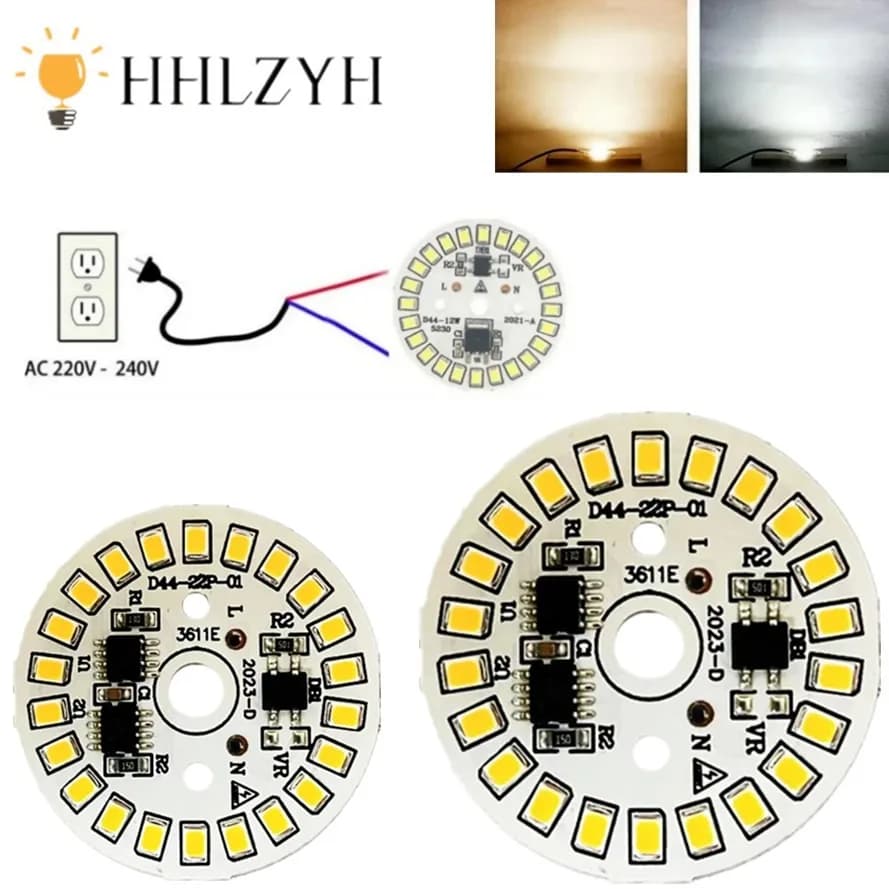 AC 220V LED Bulb Patch Lamp SMD Plate Circular Module Light Source Plate For Bulb Light Led Downlight Chip Spotlight LED Lamp