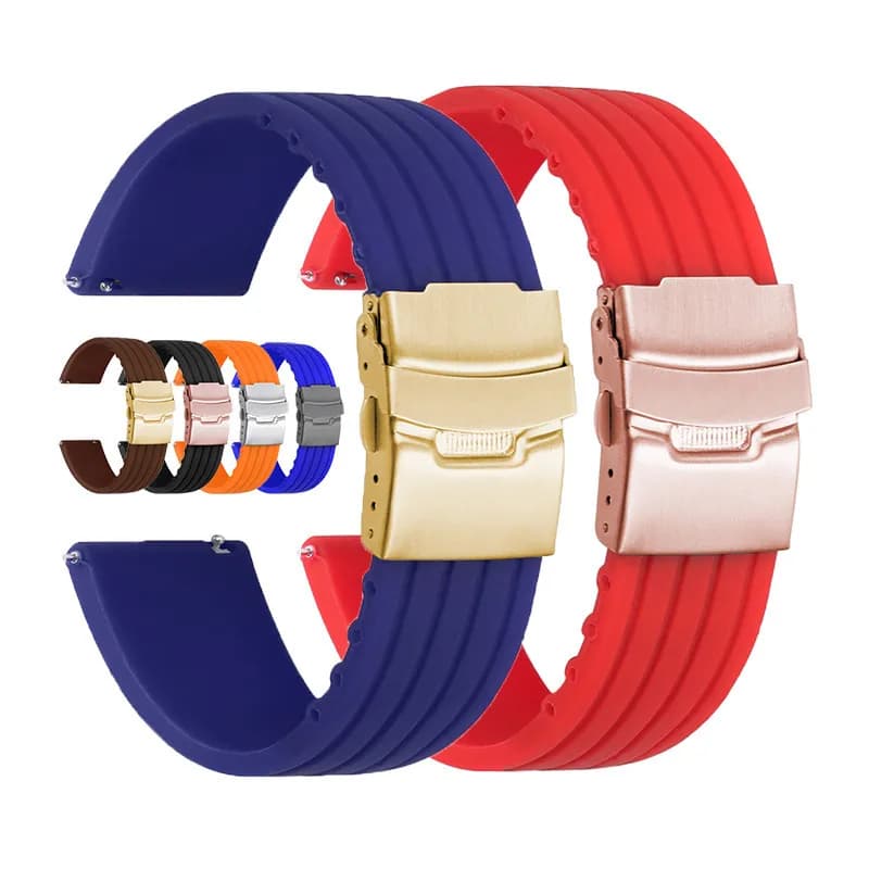 Silicone Rubber Watch Strap 18mm 20mm 22mm 24mm Quick Release Universal Women Men Watch Band Sport Soft Bracelet for Huawei