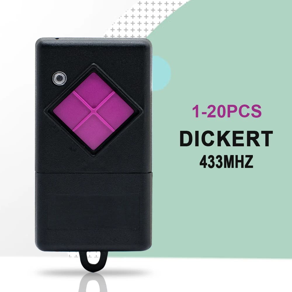 1-20pcs Handheld Transmitter Dickert Garage Door Remote Control MAHS433-01 MAHS433-04 433.92MHz Gate Opener Command Pink Button