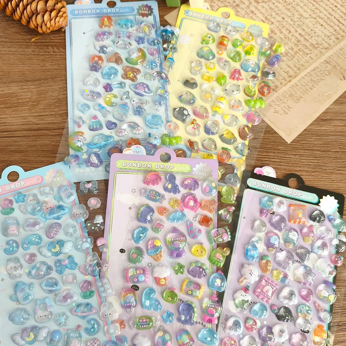 Kawaii 3D Stickers Cute Cartoon Deco Stickers DIY Phone Luggage Motorcycle Laptop Suitcase Decal Sticker