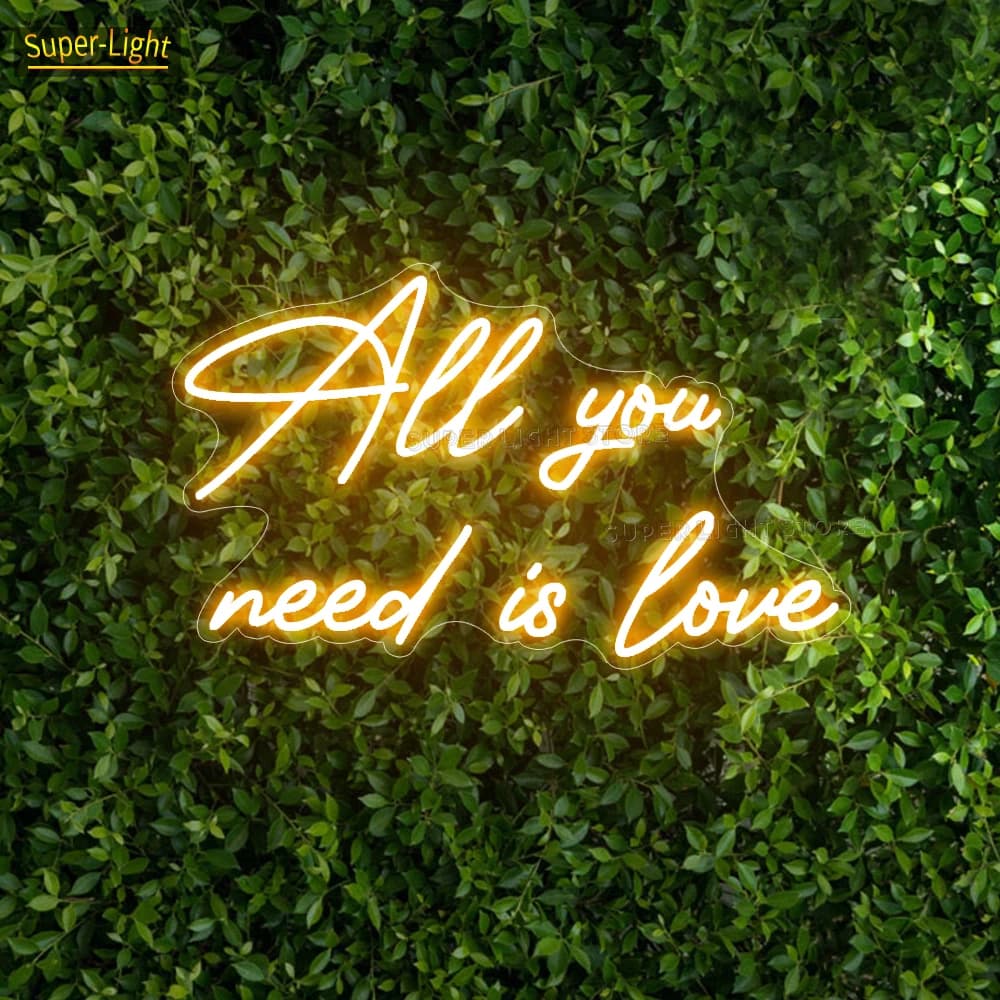 All You Need is Love Neon Sign Custom Wedding Gifts, Wedding Sign Custom Wall Decor, Led Signs Wedding Decor, Neon Light Persona