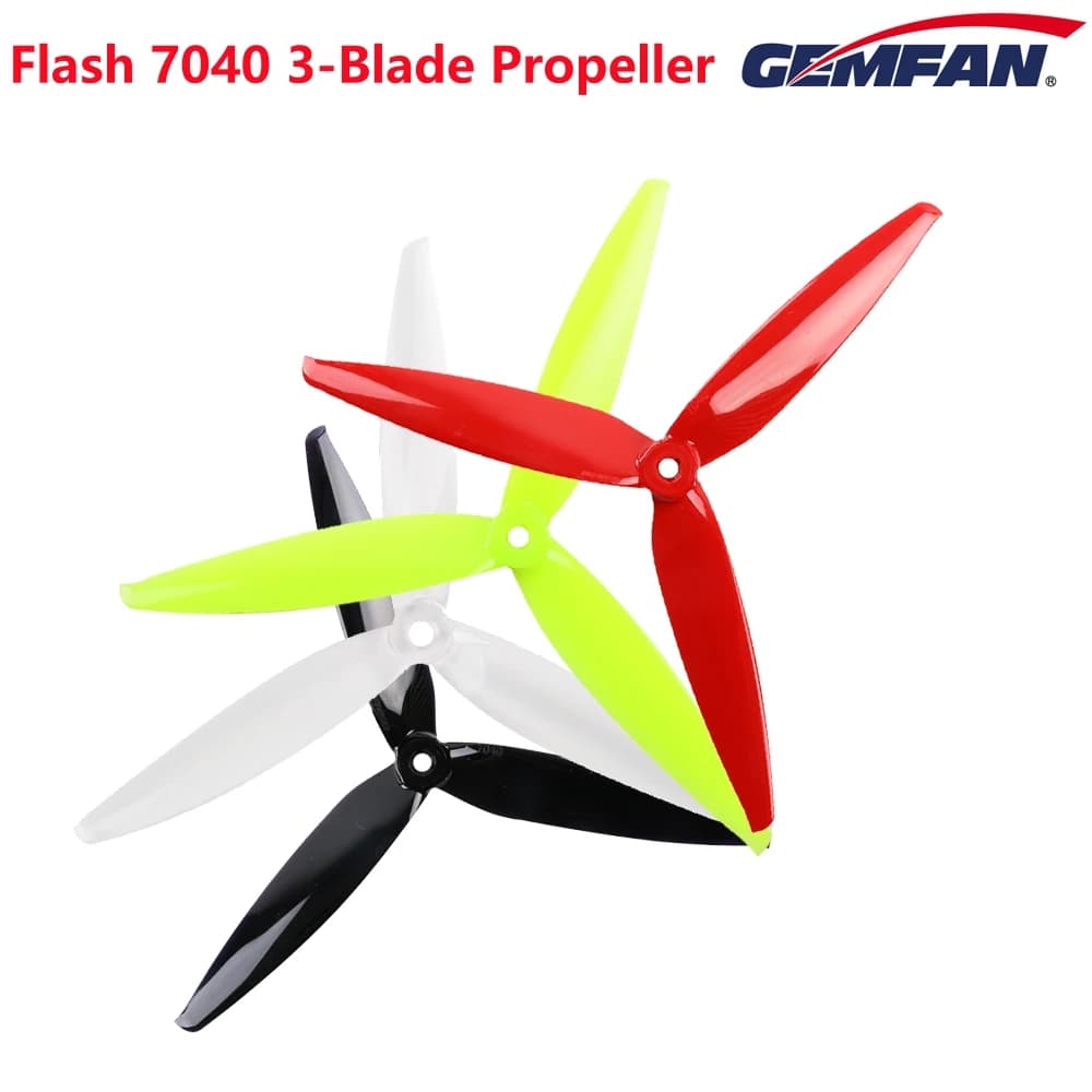 10Pairs(10CW+10CCW) Gemfan Flash 7040 7X4x3 3-Blade PC Propeller for FPV Freestyle 7inch Long Range LR7 Racing Drones DIY Parts
