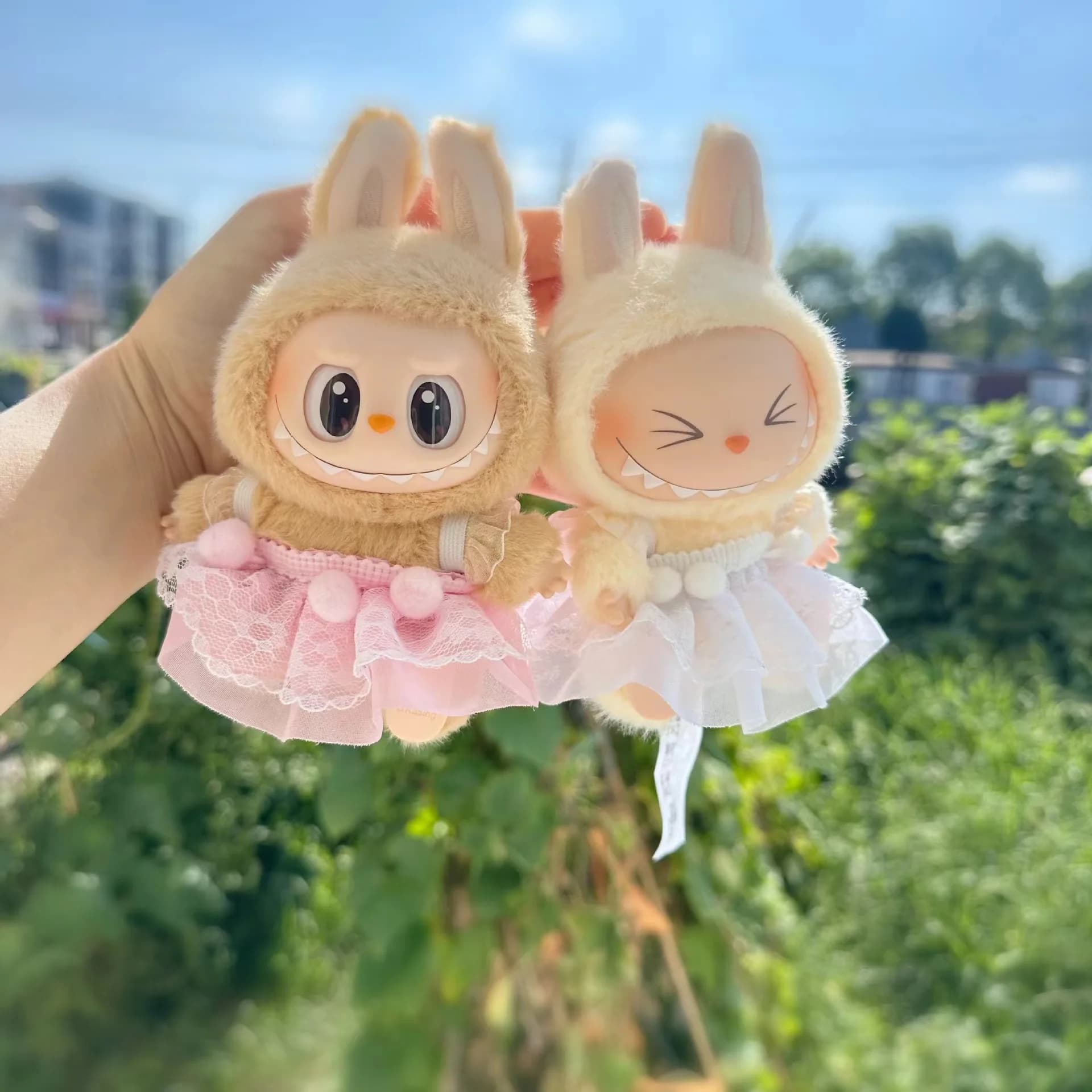 17cm Labubu I II Idol Dolls Dress Sitting Party Cute Mini Plush Doll'S Clothes Outfit Clothing Accessories For Korea Kpop Exo