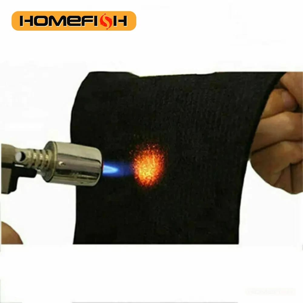 FHD Fireproof Pad Black Welding Protective Blanket Insulation Pad High Temperature Working Pad Multiple Sizes Fireproof Durable