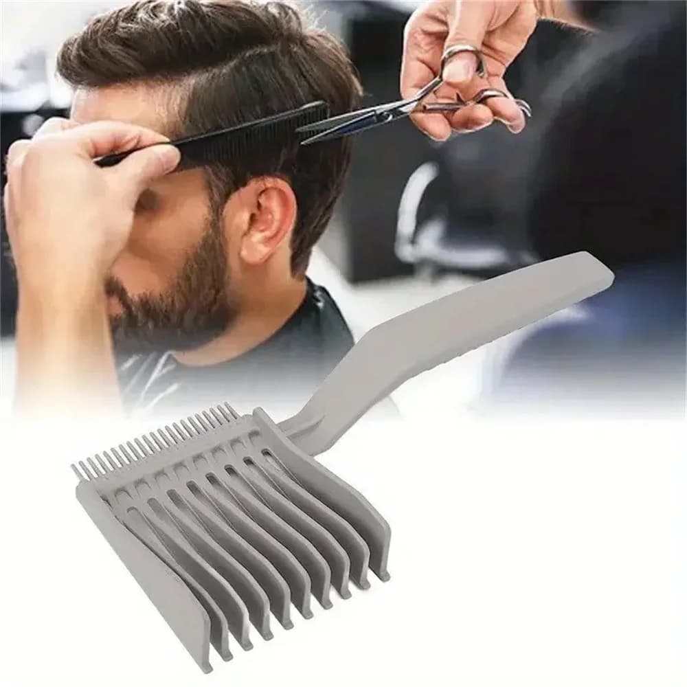 1PC Professional Long Handle Hair Cutting Clipper Comb for Men - Quality Cuts, Oil Head, Caliper, Sideburn Pushing