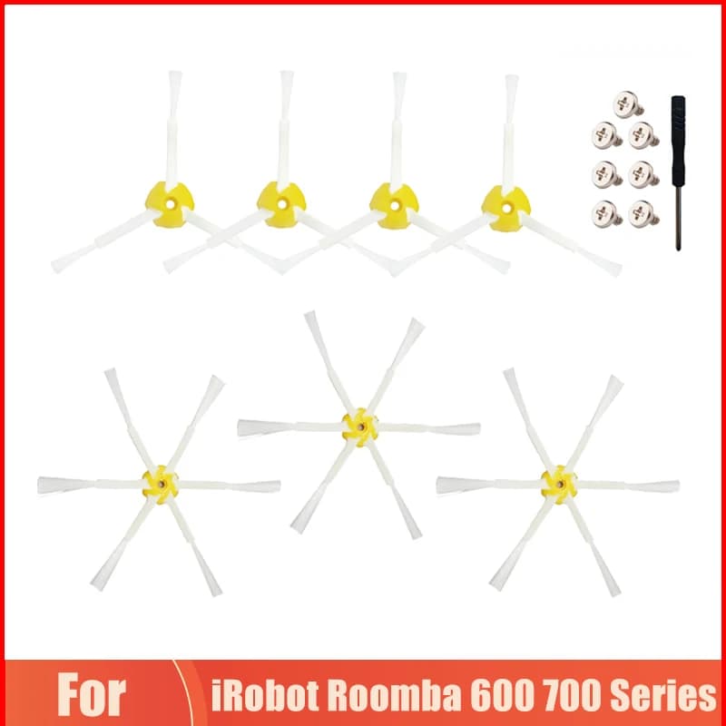 3-6 arms Side Brush Parts For iRobot Roomba 600 700 Series 625 630 650 660 760 770 772 776 780 790 Vacuum Cleaner Replacement
