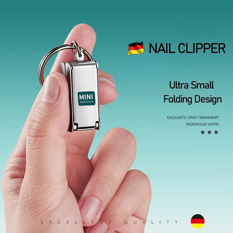 1pcs Nail Clippers Collapsible Portable Travel Fingernail Nail Scissors Cutter Stainless Steel Manicure Tools