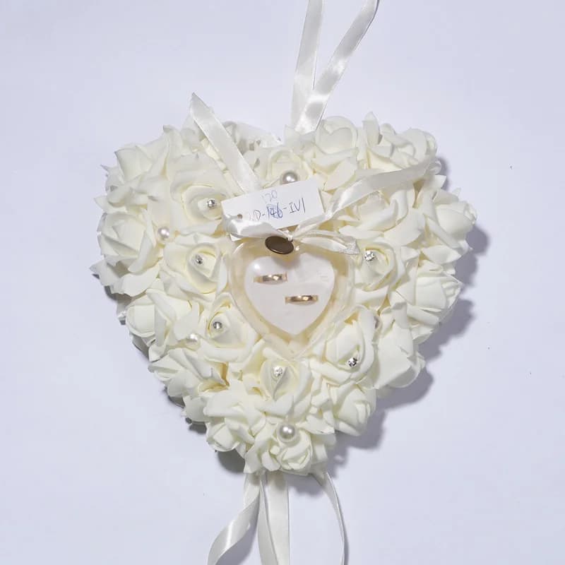 European Wedding Ring Pillow Simulation Foam Rose Ring Pillow Wedding Bride Romantic Ring Pillow Wedding Supplies