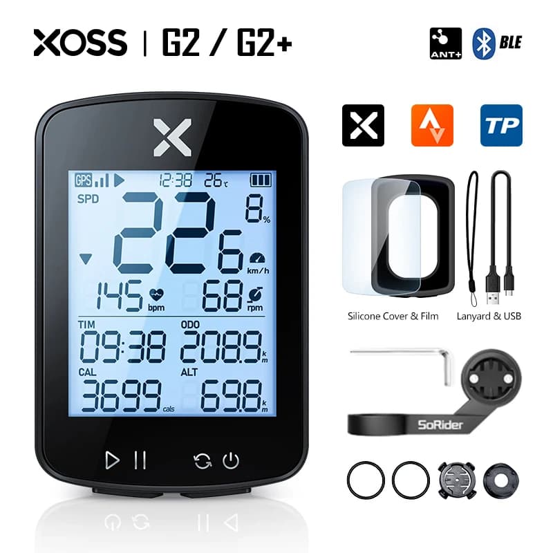 XOSS G2 Plus Bike Computer Wireless GPS Cycling Speedometer Waterproof ANT+ Cadence Speed Smart Bicycle Odometer Roadbike MTB