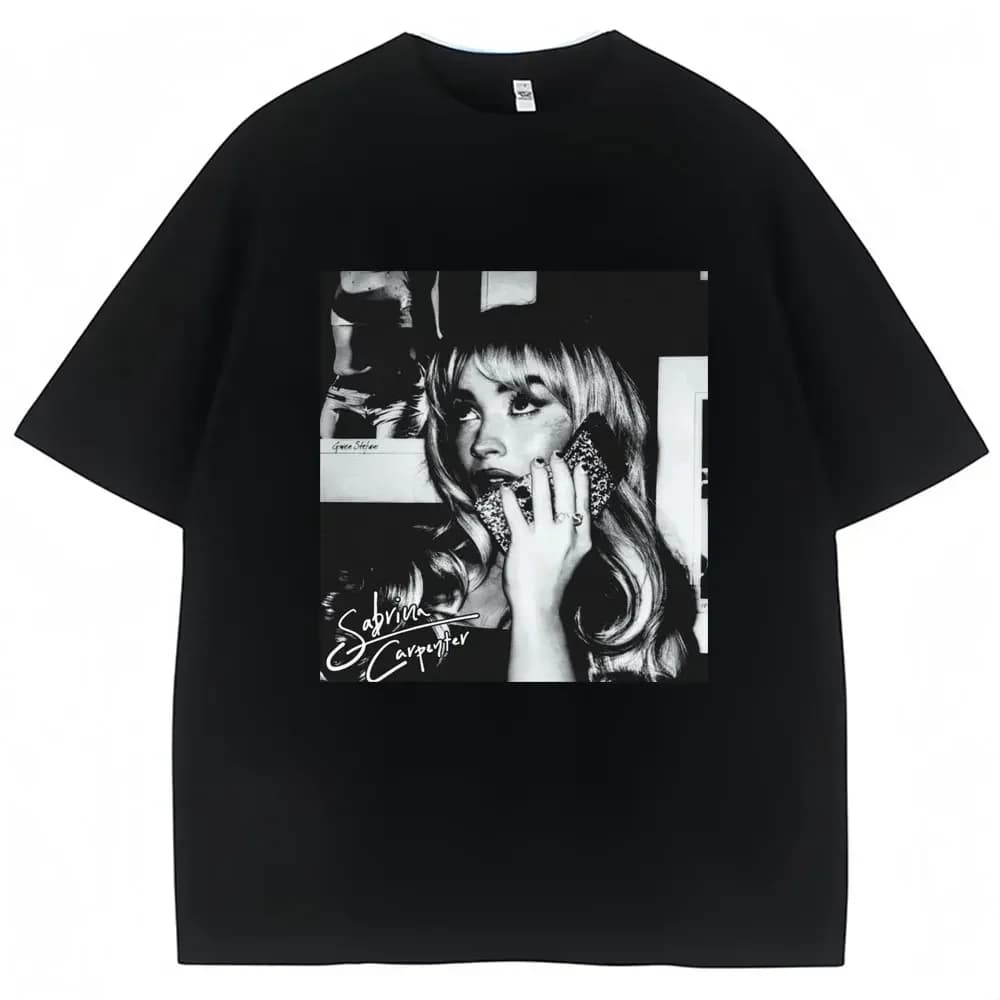 Vintage Sabrina Carpenter T-shirt Short N Sweet Tour Fashion Hip Hop Cotton Oversized T Shirt Men Women Y2k T Shirts Fans Gift
