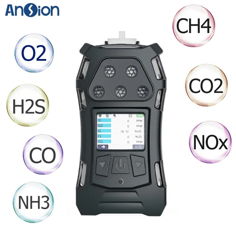 Portable Multi Gas Detector with built-in pump 4 in 1 Gas Detector LEL O2 H2S CO Industrial Explosion-proof