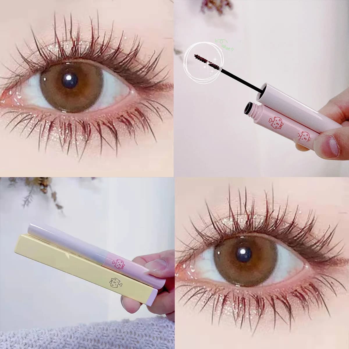 Mascara Long-acting Waterproof Non-halo Dyes Easy To Remove Makeup Non-caking Curling Extend Eyelash Eye Cosmetics