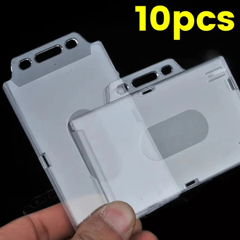 Transparent Card Sleeve Multi-use Protective Cover Bank Credit Card Holder for Nurse Business Work Permit Anti-lost Protection