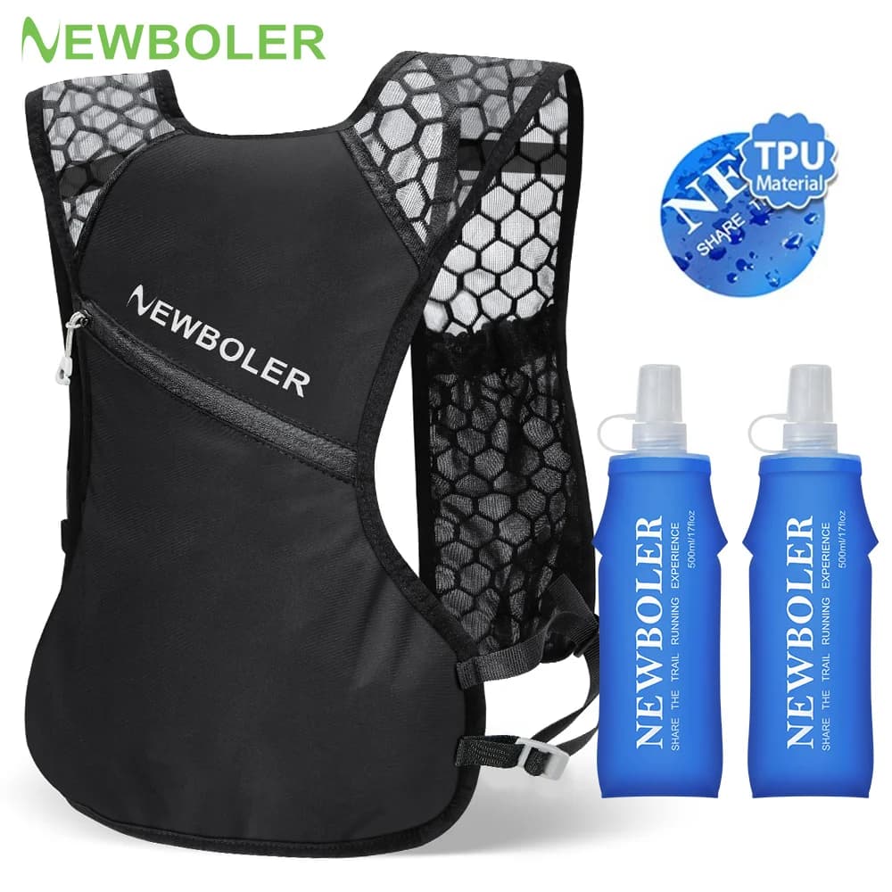 NEWBOLER Outdoor Trail Running Backpack Ultralight Women Men Running Race Hydration Vest Running Bag For Marathon Hiking