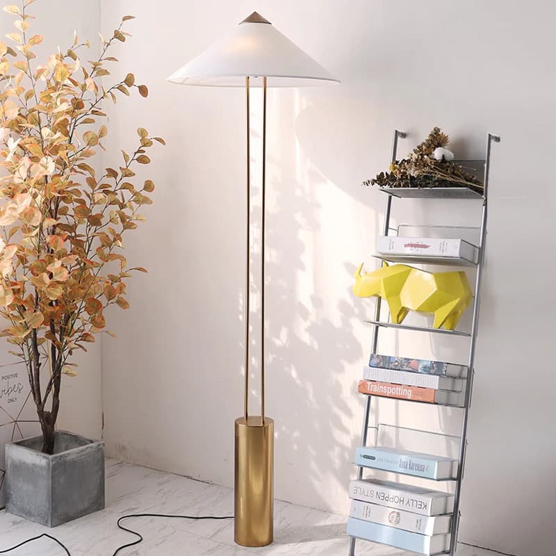 Nordic Minimalist Fabric Hat Lamp Led Floor Lamp Living Room Home Decor Standing Light Indoor Lighting Loft Bedroom Bedside Lamp