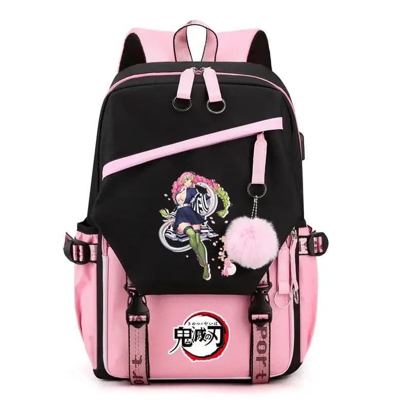 Kimetsu No Yaiba Backpack Teenarges Schoolbag Children Book Bag Anime Hashira Geiko Hen Kanroji Mitsuri Travel Outdoor Bags