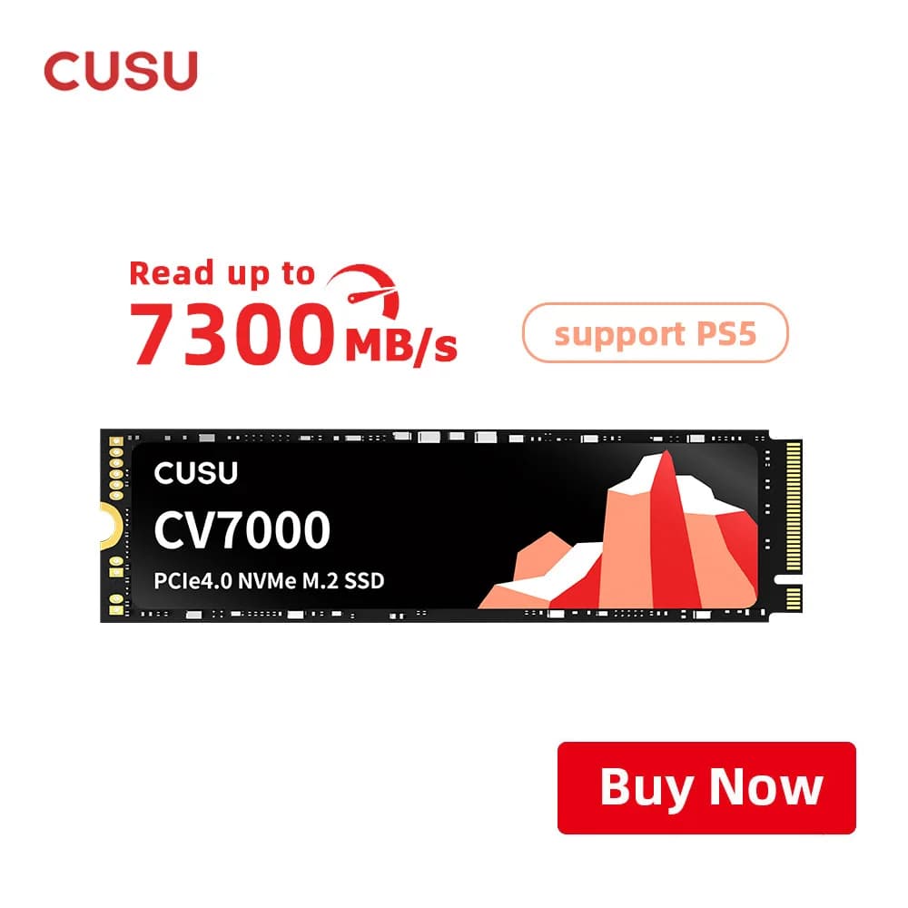 CUSU M.2 SSD M2 1tb 2tb SSD NVMe PCIe4.0 M.2 2280 Hard Drive Solid State Disk for PS5 PC Laptop