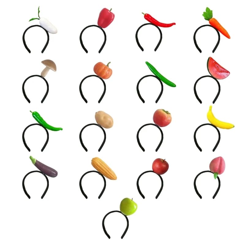 Novelty Funny Headbands Stuffed Vegetables Hairbands Comfortable Costume