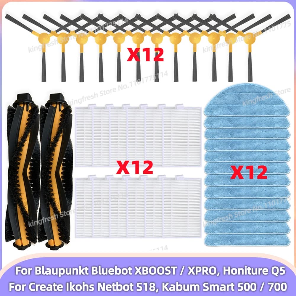 Fit For Blaupunkt Bluebot XBOOST/XPRO, Create Ikohs Netbot S18, Kabum Smart 500 / 700, Honiture Q5 Parts Brush Filter Mop Cloth