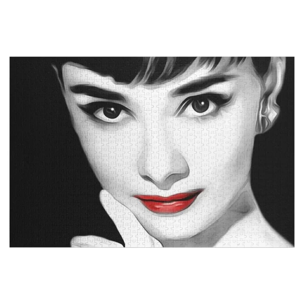 Audrey Hepburn Lips Jigsaw Puzzle Baby Wooden Personalized Child Gift Animal Puzzle