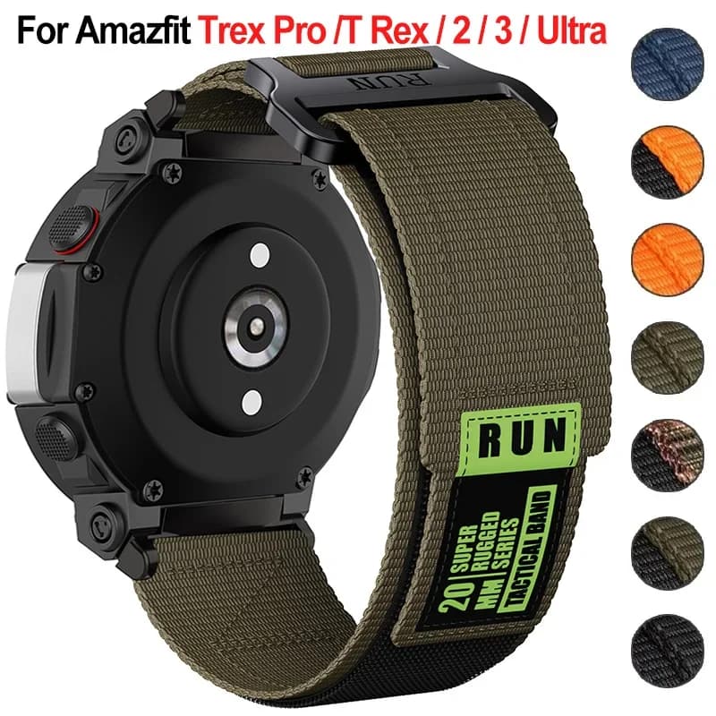 Nylon Strap For Amazfit T-rex  2 3 Ultra Watch Band For Huami Amazfit Trex Pro T Rex  Sport Belt Smartwatch Bracelet Accessories