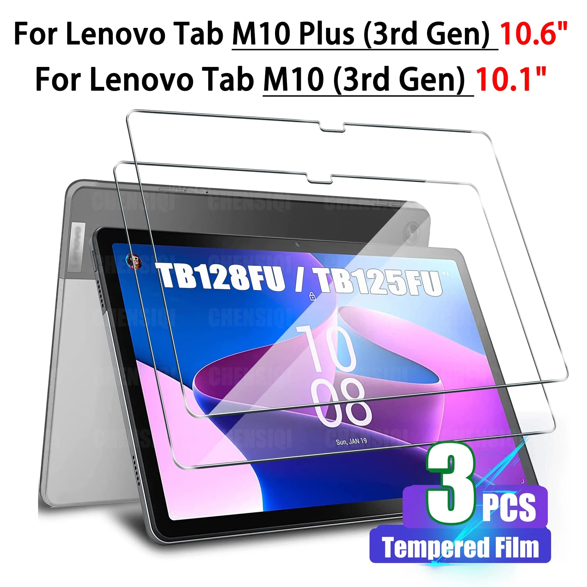 For Lenovo Tab M10 Plus 3rd Gen 10.6" Screen Protector HD Clear Tempered Glass Film M10 (Gen 3) 10.1 inch 2022 TB328F XU TB128FU