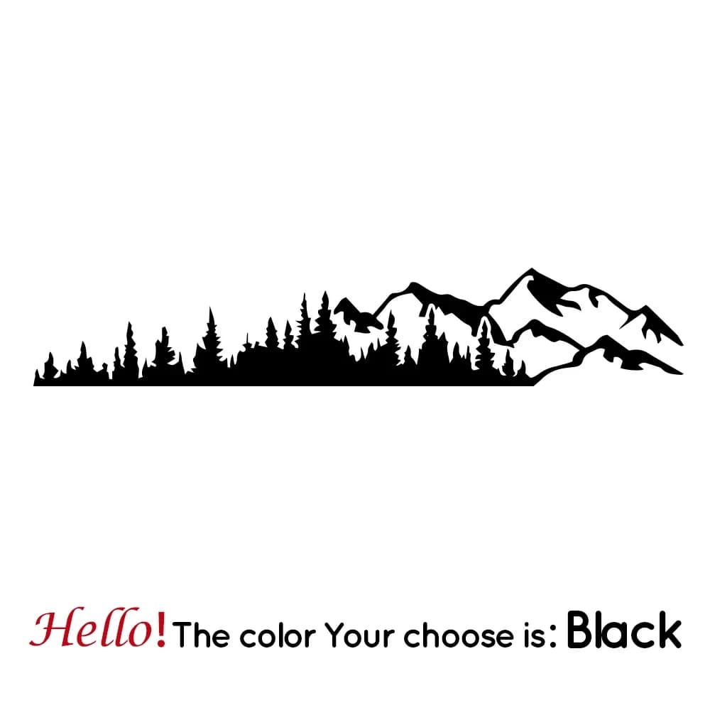 Car Stickers Funny of Mountain and Tree for Car Rear Windowr Decal Auto Body Styling Stickers for Car Decoration PVC25cm
