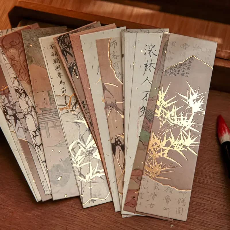 book marks teacher gift book accessories Vintage Chinese style calligraphy text reading tag card Kawaii bookmarks for books