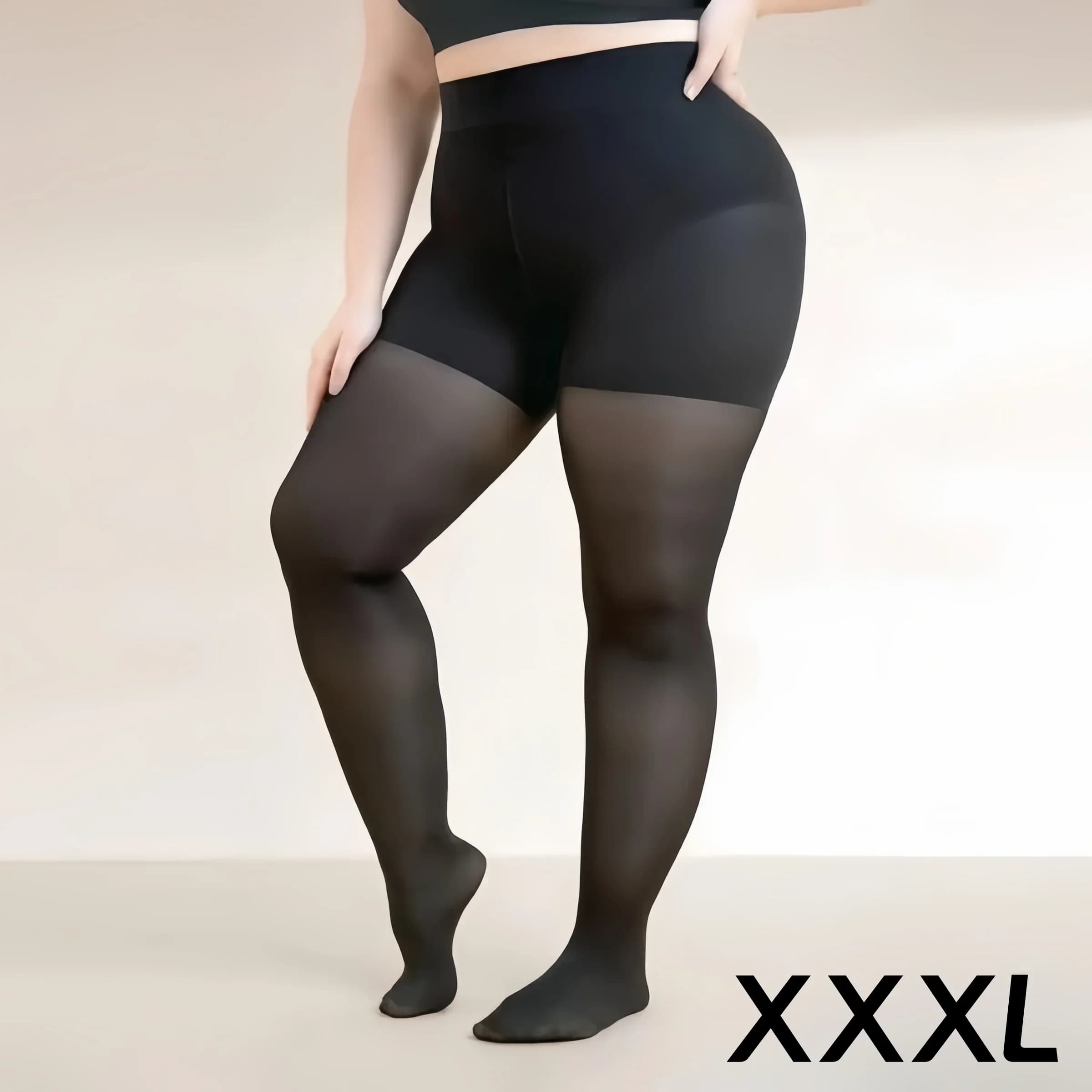 15D Plus Size Women Stretch Panty-hose XXXXL White High Waist Tights Oversized Thin Large Black Stockings Pantyhose Leggings 5XL