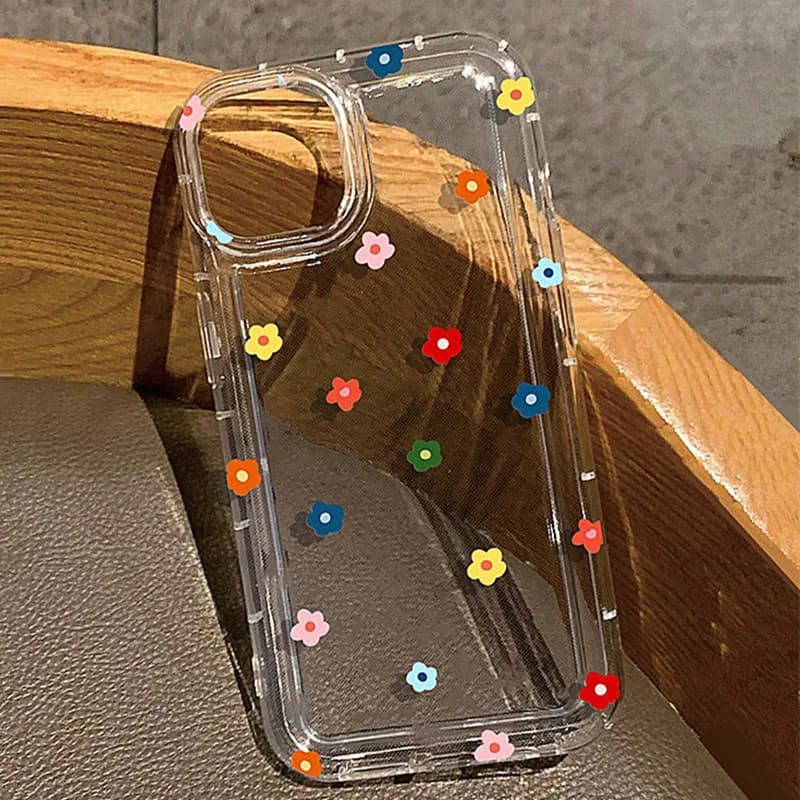 Small Flower Stars Soft Case For iPhone 16 16e 14 13 11 15 Pro Max 12 Mini XS XR X 8 7 Plus SE 2022 13Pro Anti-drop Airbag Cover