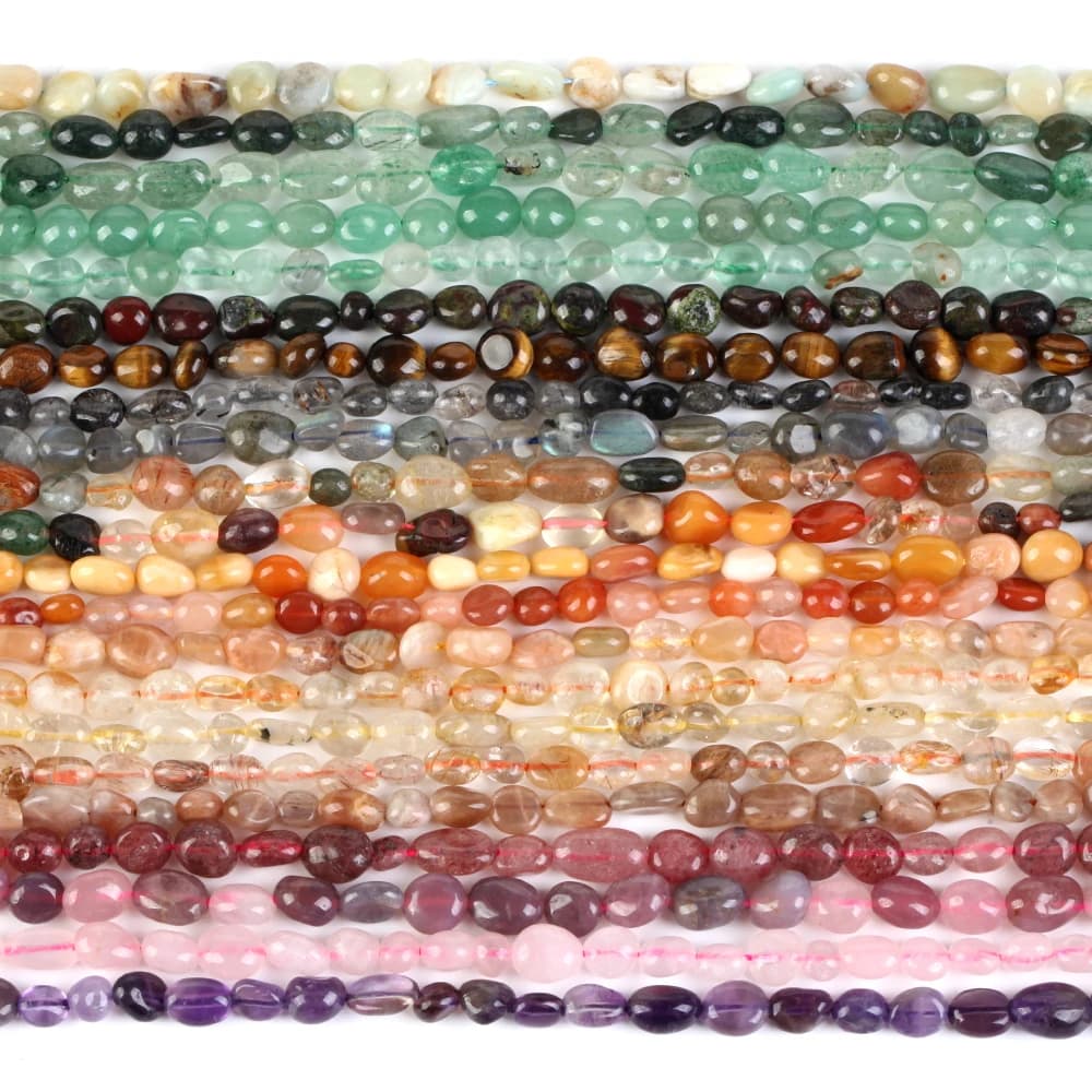 6x8mm Natural Irregular Oval Stone amethyst Rose Quartz Amazonite labradorite Beads for Jewelry Making DIY Bracelet Necklace