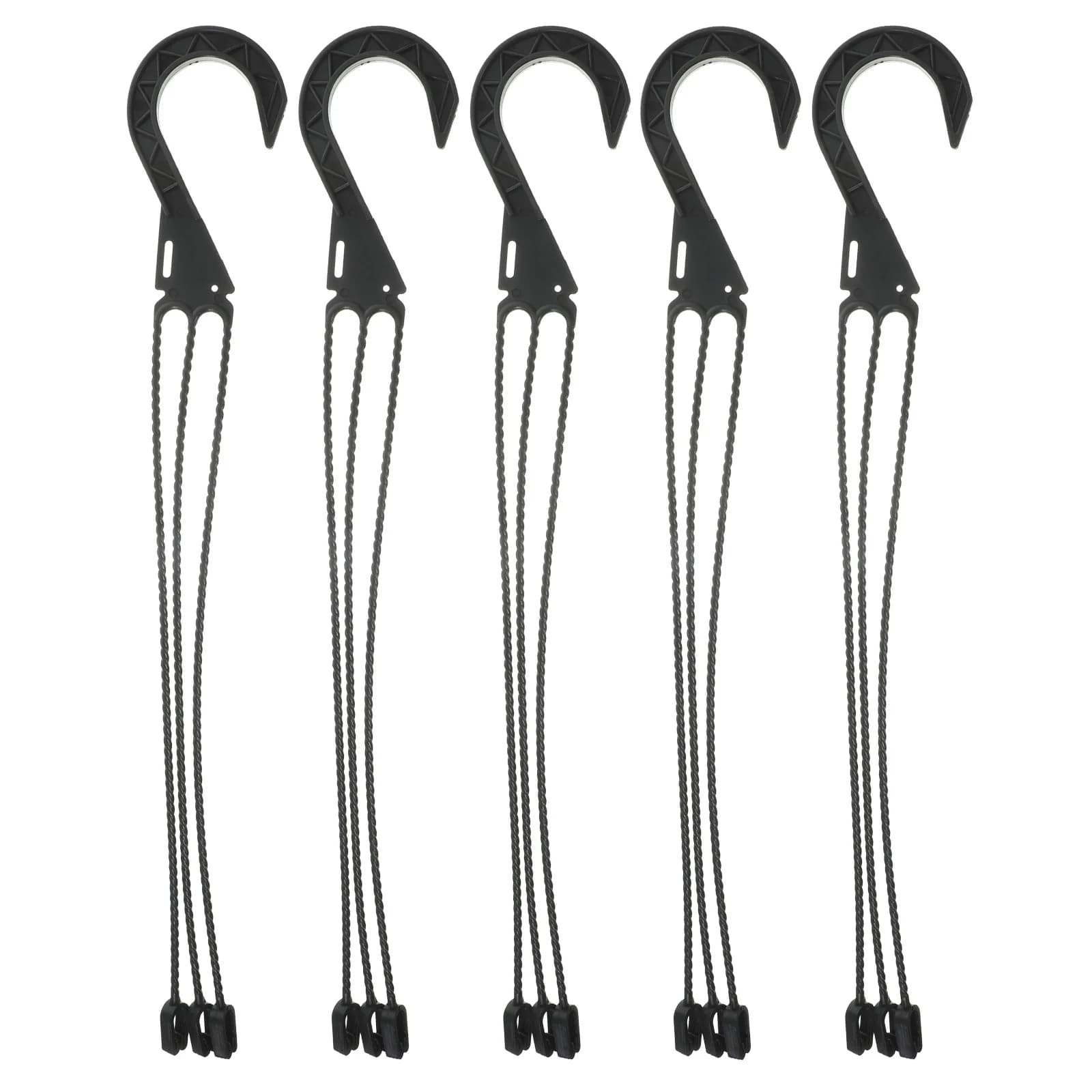 5pcs White Hooks For Baskets Flowerpot Hangers Durable Plant Shelves Garden Accessories Plastic Planter Hooks Outdoor Furniture