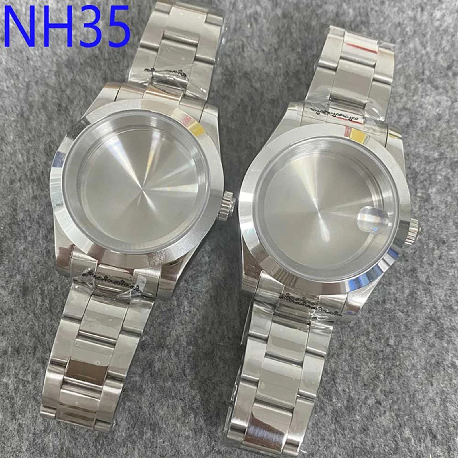 Watch Accessories for NH35 NH36 Movement 39mm Stainless Steel Watch Case Strap Set Oyster Perpetual Sapphire Glass Watch Case