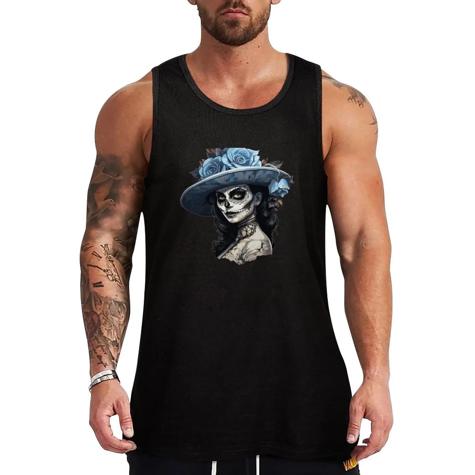 La catrina 3 pack set stickers Tank Top t-shirt for man muscular man